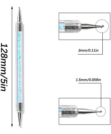 3 Pcs Double Ended Nail Dotting Pen Set for Nail Art Design - Buy Online on GoSupps.com