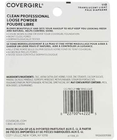  CoverGirl COVERGIRL CoverGirl Professional Poudre Translucide Light 110 0.70 oz (Pack de 3) - Buy Online on GoSupps.com