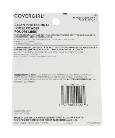 Cover Girl 44222 110 Translucent Light Professional Loose Powder - Buy Online on GoSupps.com