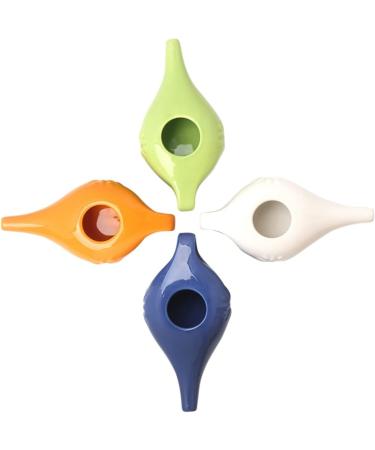 korvre 250Ml Ceramic Neti Pot Nose Cleaning Pot Leakproof Spout Pot for Nasal Rinsing Nose Washing Men and Women White - Buy Online on GoSupps.com