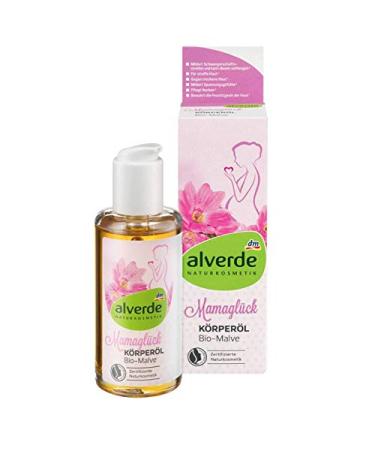 alverde Mamaglück Natural Body Oil, Organic Mallow, 1 x 100 ml