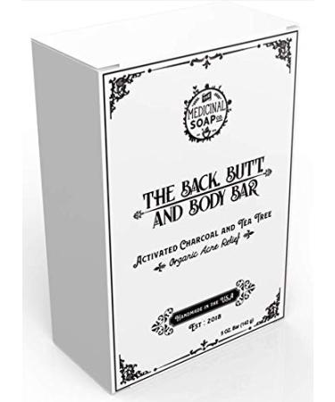 The Medicinal Soap Co. - The Back, Butt, and Body Bar TEA TREE, Activated Charcoal and Tea Tree, Acne, Psoriasis and Eczema Relief, All Natural Acne Treatment and Natural Alternative to Benzoyl Peroxide or Salicylic Acid. …