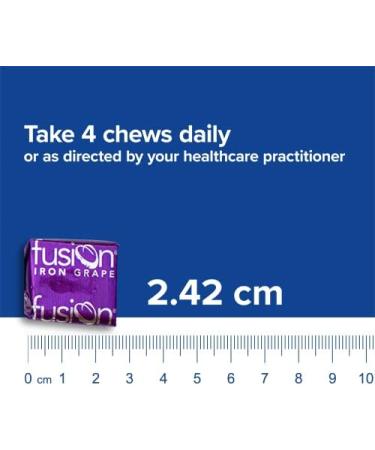 Bariatric Fusion Iron Soft Chew with Vitamin C | Grape Flavored Iron Supplement for Bariatric Patients | 60 Count Chewy Vitamins for Gastric Bypass & Sleeve Gastrectomy | 2 Month Supply - Buy Online on GoSupps.com