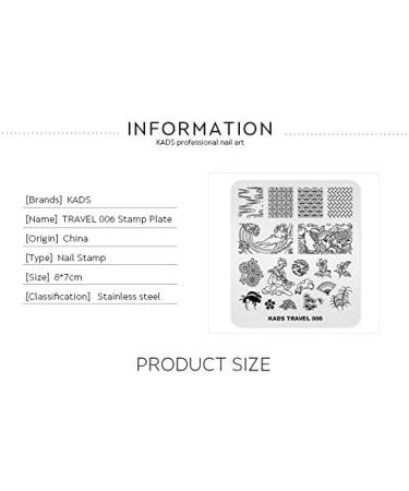 KADS Nail Stamping Plate TR006 - DIY Manicure Stencil Tools - Buy Online on GoSupps.com