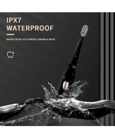 Buy Adult Black & White Classic Acoustic Electric Toothbrush - 5-Gear Mode USB Charging & IPX7 Waterproof | Global Shipping Available - Buy Online on GoSupps.com