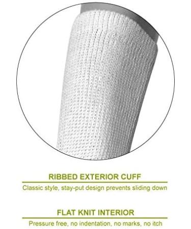 Diabetic Men's Non Skid Crew Socks with Circulatory Health Benefits - White 3 Pack - Buy Online on GoSupps.com