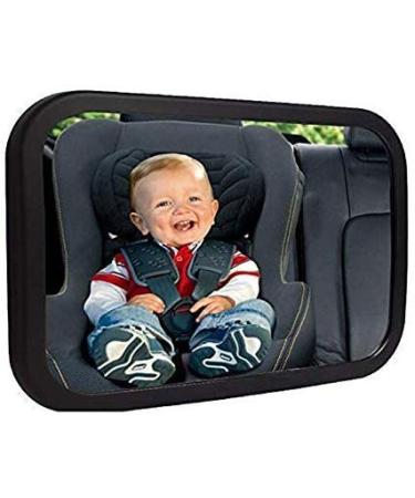 Baby Car Mirror - Large Shatterproof Baby Mirror - Baby Car Mirror For Back Seat - Keep an Eye and Monitor your Child in the Backseat Safely - A Lightweight Car Mirror Baby Rear View