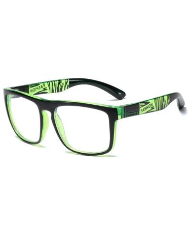 Blue Light Blocking Computer Readers Reading Glasses Anti Eye Strain Sturdy Flat Light Mirror Presbyopic Glasses +250 Green