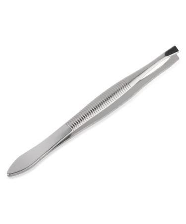 Pulabo 2 pieces stainless steel eyebrow tweezers eyebrow trimmer shaper facial hair remover puller sloping top make-up beauty tools portable