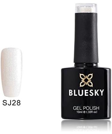 Bluesky Gel Nail white glitter Crystal Pearl White Snowflake White Holographic Glitter SJ28 Christmas Color UV LED Soak Off 10ml - Buy Online on GoSupps.com