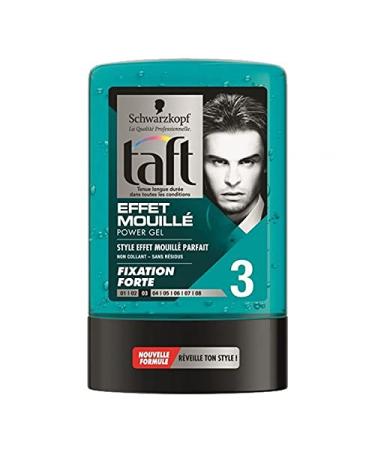 Schwarzkopf Taft Wet Look Strong Hold 3 Power Gel 300ml (pack of 3)
