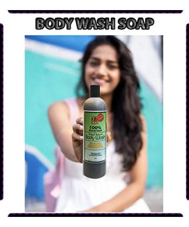 RA COSMETICS 100% Black Soap Body Wash - Mango Scent 13 Fl Oz | Natural Moisturizing International Shipping - Buy Online on GoSupps.com