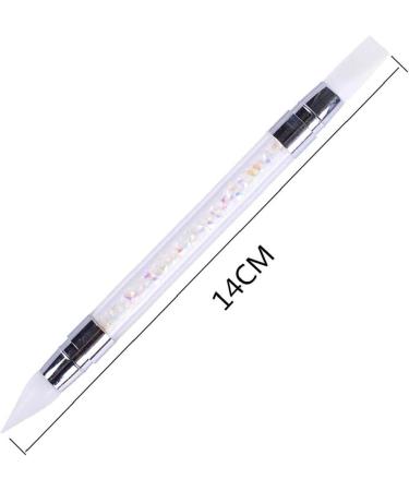 TOSSPER Silicone Nail Art Sculpture Pen - Dual Head Rhinestone Handle & Glitter Picker Tool for Nail Design - Buy Online on GoSupps.com