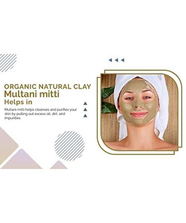 Buy Multani Mitti Natural Clay Face Mask - 7 oz (200 gm) | Organic Mud Mask for Radiant Skin | International Shipping Available - Buy Online on GoSupps.com