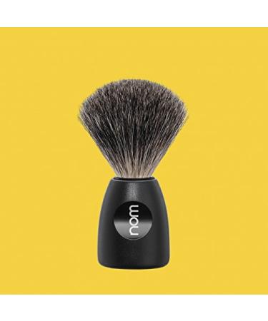 nom - Shaving brush - LASSE series - Pure badger hair - Black plastic