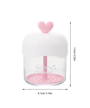 Ipetboom Heart-Shaped Transparent Foam Maker for Face Wash Manual Foam Maker Tool Pink Plastic Bubble Bottle Ideal for Home Use - Buy Online on GoSupps.com