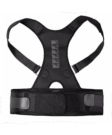 Posture Key Support Corrector Magnetic Therapy Back Straight Shoulder Strap Belt Proper Adjustable Male & Female (Color : Black Size : XXL 90-100cm) vision Black XXL 90-100cm - Buy Online on GoSupps.com