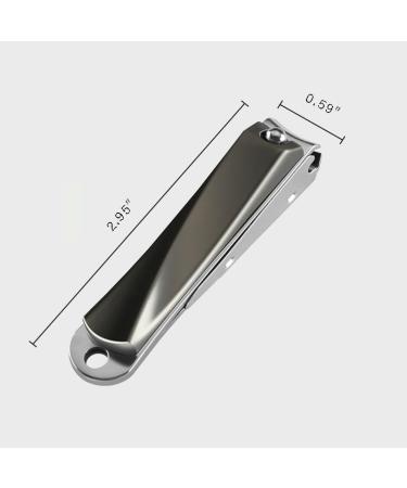 Stainless Steel Anti-Splash Nail Clipper - Ultra Sharp Ergonomic & Self-Catching | Perfect for Nails & Toenails - Includes Plastic Case - Buy Online on GoSupps.com