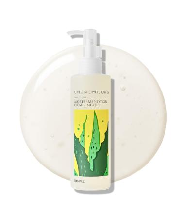 ChungMiJung Aloe Fermentation Cleansing Oil Hydrating and Gentle Cleanser Makeup Blackhead Remover Olea Europaea (Olive) Fruit Oil All Skin Types Korean Skin Care 6.7 fl.oz. / 200ml