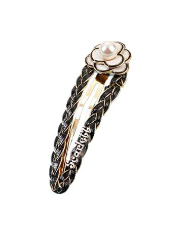 1pc Women Vintage Hair Clip Camellia Girl Bangs Side Clips Accessories Punk (V)