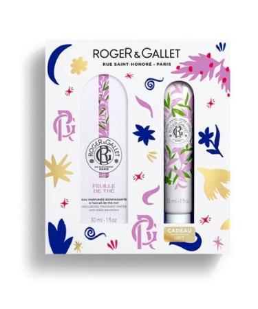 ROGER & GALLET | Tea Leaf Gift Set | | 1 fl oz Fragrant Water | 1 oz Hand & Nail Cream | Limited Edition Tea leaf Minis Gift Set