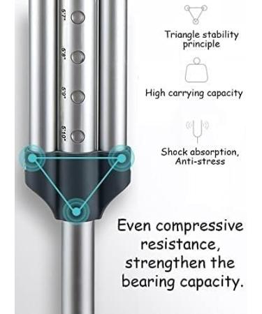 Crutches for Adults Underarm Crutches for Armpits 9+5 Height Adjustable 1 Pair Adult Crutches Shock Absorber Crutches Unisex Great for Travel or Work Selfless dedication - Buy Online on GoSupps.com