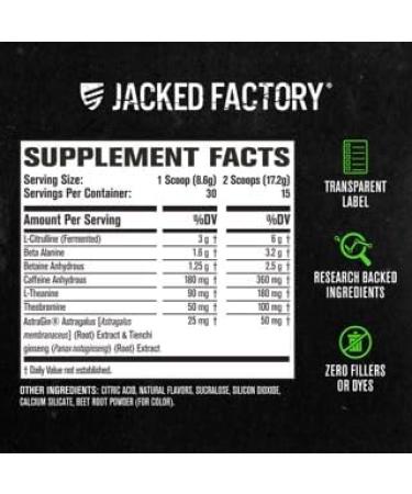 Jacked Factory NITROSURGE Pre Workout Supplement - Endless Energy Instant Strength Gains Clear Focus (Cherry Limeade 30sv & Blue Raspberry 30sv) - Buy Online on GoSupps.com