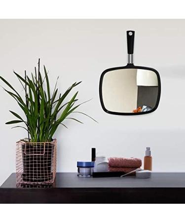Snowflakes Hand Mirror Large and Comfy Handheld Mirror with Handle for Salon .(Black) - Buy Online on GoSupps.com