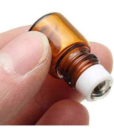 12 Pack Mini Amber Glass Bottles - Portable 2ml Cosmetic Containers for Travel Samples Essential Oils & Perfumes - Buy Online on GoSupps.com