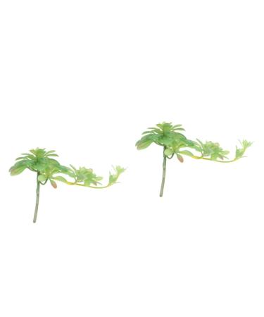 Zerodeko 2 Pcs Simulation Plant Succulent Outdoor Small Greenery Decor Artificial Succulents Photo Mini Decor Plants Wedding Scene Layout Prop Plastic Child Christmas The Flowers Greenx2pcs 29x18cmx2pcs