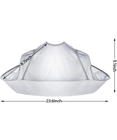 Efinite Foldable Umbrella Hair Cutting Cape - Waterproof Professional Kit for Barbers & Stylists | Salon & Home Use (Silvery - Buy Online on GoSupps.com