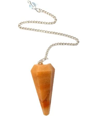 Yellow Calcite Crystal Pendulum Dowsing Dowser Healing Crystals Orgonite Point Scrying Gemstone - Buy Online on GoSupps.com