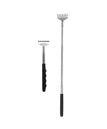 Sivono 2 pc scratch-hand back scratch back scratch telescopic not rusting telescopic rod light and portable head foot and body massage device