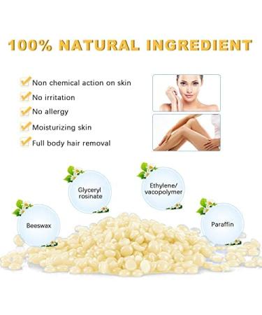Hard Wax Beads 300g - Professional Hair Removal with 20 Wood Sticks - Painless Waxing for Full Body Brazilian Bikini Face Legs Eyebrow - At-Home Waxing for Women Men - Buy Online on GoSupps.com