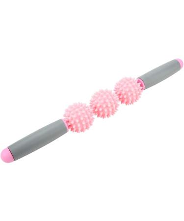 Yoga Stick Muscle Relief & Cellulite Spiky Ball Back Arms Shoulder & Leg Massage Tool (Pink) - International Shipping - Buy Online on GoSupps.com