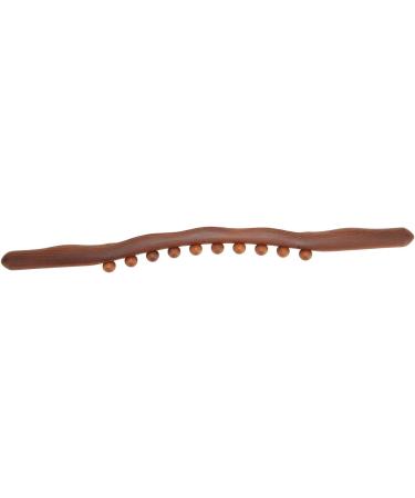 Wood Gua Sha Tool - Lymphatic Drainage Massage Stick with 10 Rounded Pearls for Muscle Relief & Relaxation - Buy Online on GoSupps.com