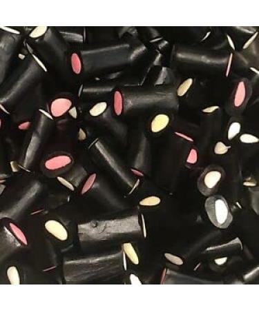 Ellies Jellies Liquorice Cream Rock 250g Bag