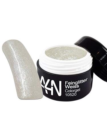 UV/LED Gel Color Fine Glitter White Color gel with high density of glitter particles 5ml