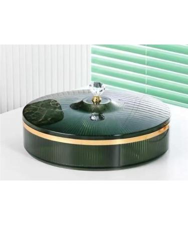 Candy Dish for Snack Box, Multifunctional Divided Serving Tray with Lid, 11" Appetizer Tray, for Dried Fruits, Nuts, Candy and Fruits (Color : Green) (Size : Grün)