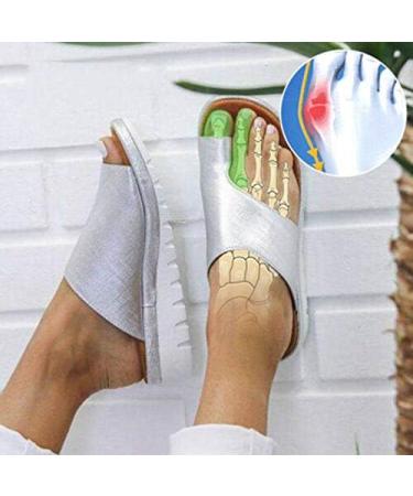 Faxiang Bunion Corrector Sandals - Comfortable Toe Correction & Bunion Pain Relief in Khaki - Size 7-7.5 US - Buy Online on GoSupps.com