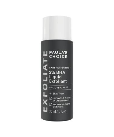 Paula's Choice SKIN PERFECTING 2% BHA Liquid Exfoliant - Face Exfoliating Peel Fights Blackheads & Enlarged Pores - with Salicylic Acid - Combination & Oily Skin - 30 ml 30 ml (Pack of 1)