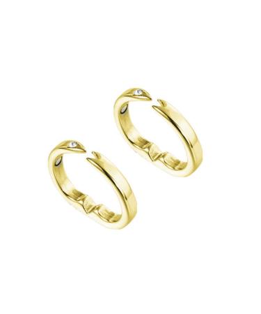 Magnetic Lymphatic Detoxification Ring Adjustable Opening Ring Weight Loss Slimming Magnetic Ring Men Women Gold