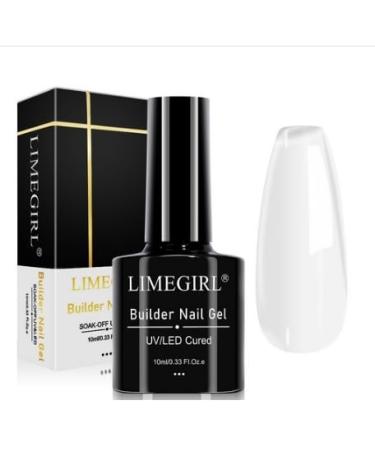 Builder Gel for Nails 10ml Clear Gel Nail Polish 7 In 1 Brush On Gel Builder for Nails Extension Hard Gel Builder Nail Strengthen Extension Gel Base Gel Rhinestone False Nail Tips Glue Gel
