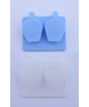 Flip Top Contact Lens Case - 2-Pack Light Blue/Clear $25+ Orders