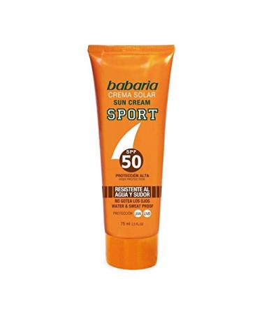 Babaria Facial Sun Cream Sport SPF 50 - 75ml | High Protection for Active Lifestyles | Shop Internationally - Buy Online on GoSupps.com