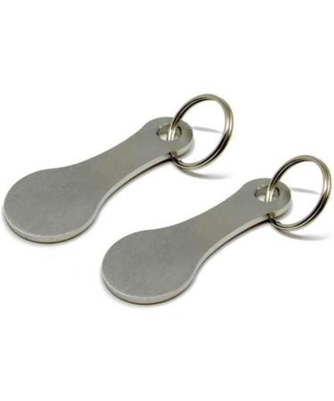 Buy 2 Sets Stainless Steel Shopping Trolley Tokens & Key Rings - Durable Metal Coin Holder & Wine Bottle Opener - Perfect for DIY & Couples - Buy Online on GoSupps.com