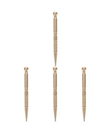 Fomiyes relaxing deep salon acupuncture pencil beauty hand measuring massage golden tool wearable earplugs Face mass layer reflex zone tissue professional handheld 12.5x0.8cmx4pcs goldenx4st