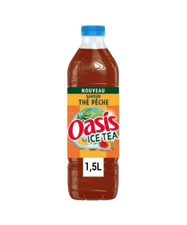 OASIS THE - Oasis Th P che Pet 1.5L - Boisson rafra chissante base de th et de p che format familial de 1 5L. - Lot De 4 - Vendu Par Lot