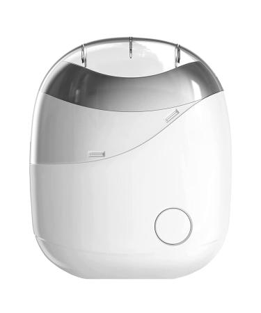 Lancoon Electric Nail Clipper Safety Fingernail Clipper with Scraps Storage Battery Stainless Steel Blade Polishing Trimming Easy to Use for Women Wen Seniors Kids White