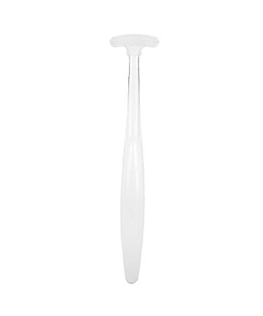 Verdant Touch Tongue Scraper Silicone Tongue Brush Cleaner Portable Tongue Scraper for Oral Care Fresh Breath White Transparent